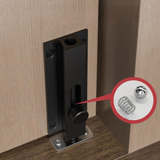 Sliding Door Latch Lock No Drill Aluminum Alloy Construction for Bedroom Use