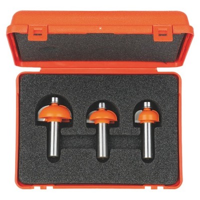 CMT Orange Tools 3 Piece Cove Router Bit Sets Carbide Tipped 1/2'' Shank Dia.