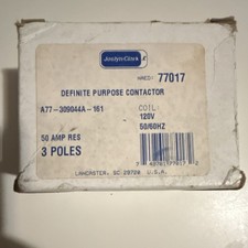 Joslyn Clark Definite Purpose Contactor 3-Pole 50A 120V Coil A77-309044A-161