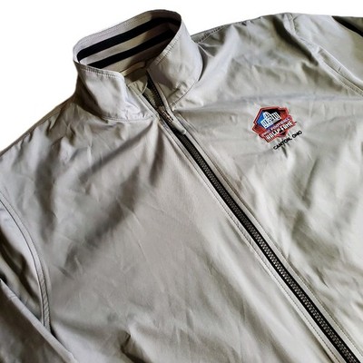 Cutter & Buck Mens Pro Football Hall Of Fame Windbreaker Jacket L Gray NFL HOF