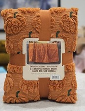 VIRAL TIK TOK COSTCO FAUX FUR HALLOWEEN FALL THROW PUMPKIN