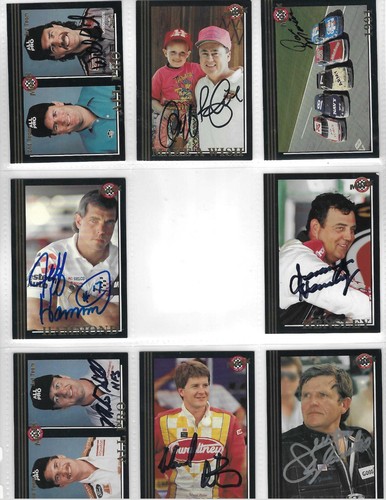LOT OF 8 HAND SIGNED 1992 MAXX 5TH ANNIVERSARY RACING NASCAR TRADING CARDS