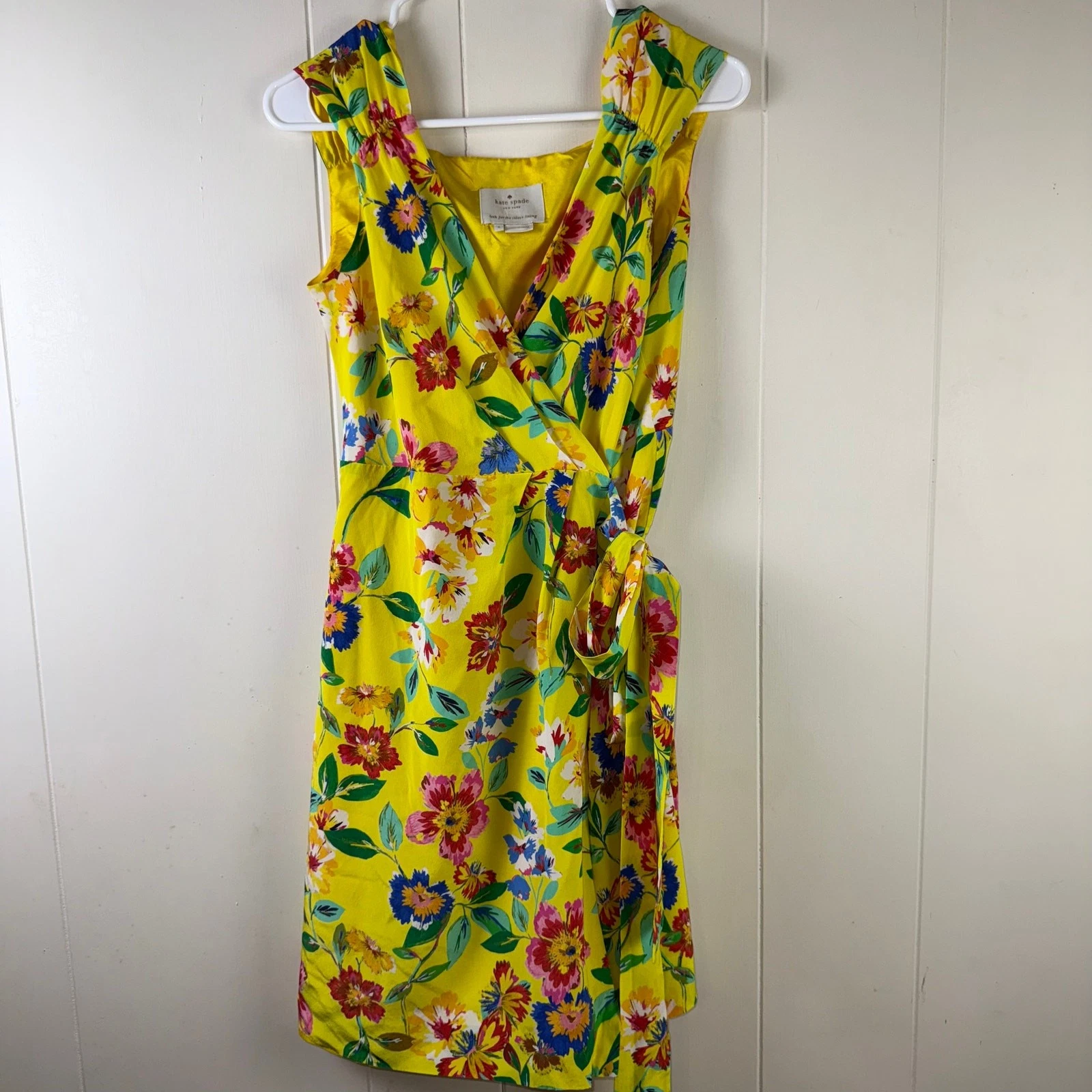 Abito KATE SPADE Cathleen giallo floreale in seta taglia 4