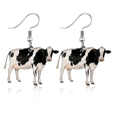 Funny Animal Earring for Women Cute Acrylic Bunny Cow Chicken Pig Squirrel Dogs