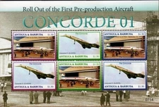 Antigua 2007 - Concorde Jets Airplanes - Sheet of 6 Stamps - Scott #2974 - MNH