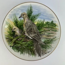 VTG 1982 Game Birds of South Mourning Dove Plate Southern Living Signed 8.5"