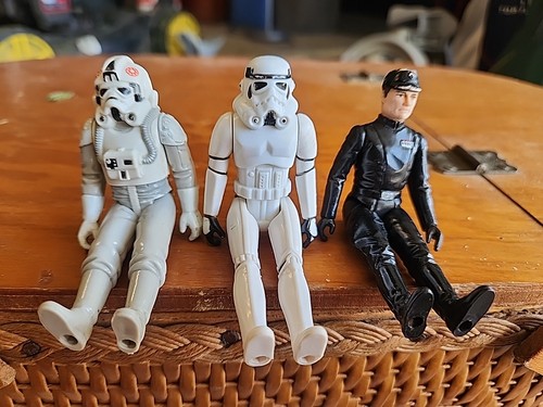 Vintage 1980 Kenner Star Wars Lot 3 AT-AT Driver Original Commander Stormtroope