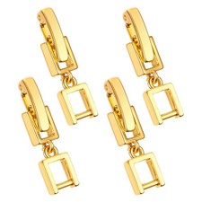 4 Pack Necklace Bracelet Extender Foldover Extension Clasps for Jewelry Making