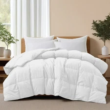 All-Season Medium Weight Feather Down Gusseted Comforter
