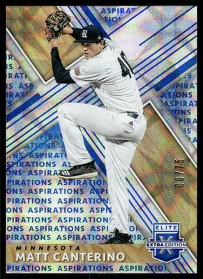 2019 Elite Extra Edition Aspirations Blue #54 Matt Canterino /75 - BB