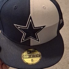 New Era 59FIFTY Dallas Cowboys NFL 100 Star Logo Fitted Hat Size 8