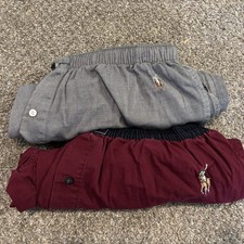  2 Pack Polo Ralph Lauren Sleepwear Maroon  Grey 36-38