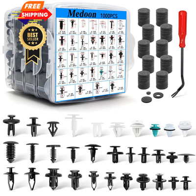 Medoon Car Retainer Clips 1101 PCS Door Panel Trim 1101PCS, Black 