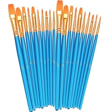  Bosobo Paint Brushes Set, 2 Pack 20 Pcs Round-pointed Tip Ny