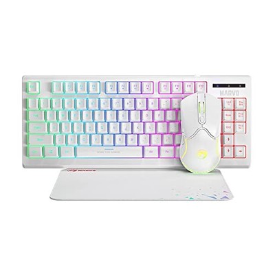 Marvo CM310WH 3in1 Gaming Keyboard, Mouse and Mouse Pad Combo - White