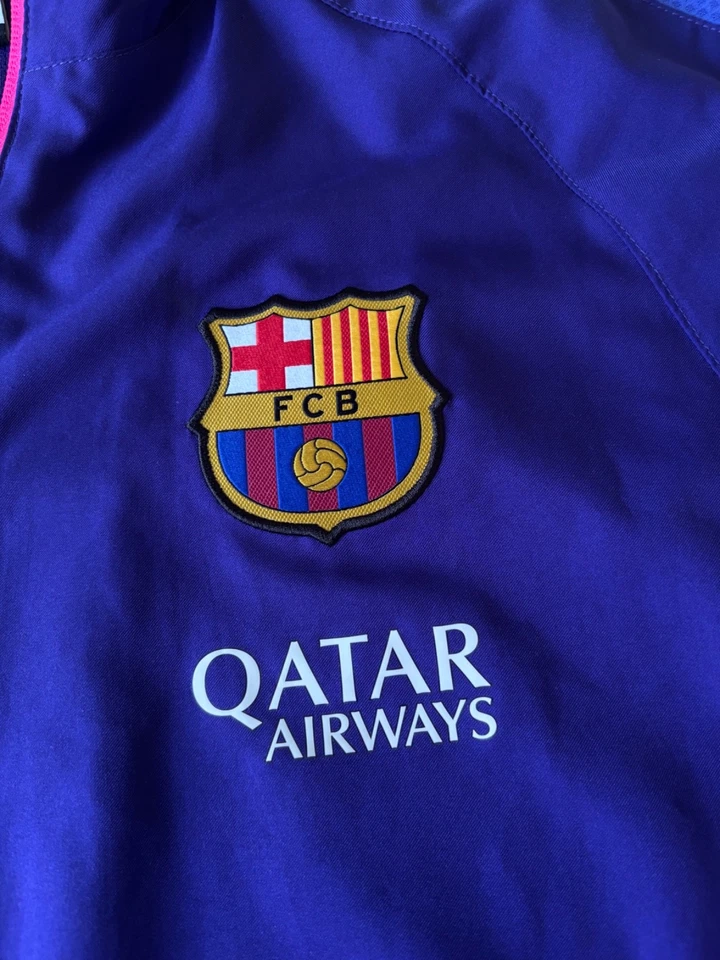 Nike FC Barcelona Trainingsjacke XL Vintage Barca Dri-Fit Lila Pink windbreaker - Bild 4 von 4
