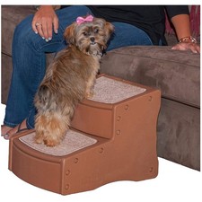 Portable 2 Step Pet Stair for Large/Small Dogs, 75 lbs