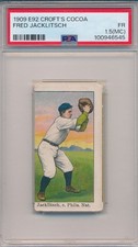 1909 E92 CROFT'S COCOA - FRED JACKLITSCH - PSA 1.5(MC) FR (SVSC) FRESHLY GRADED!
