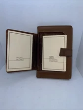 Vintage Brown Leather Day Timer Day Planner Perfect Unused Condition USA 1985