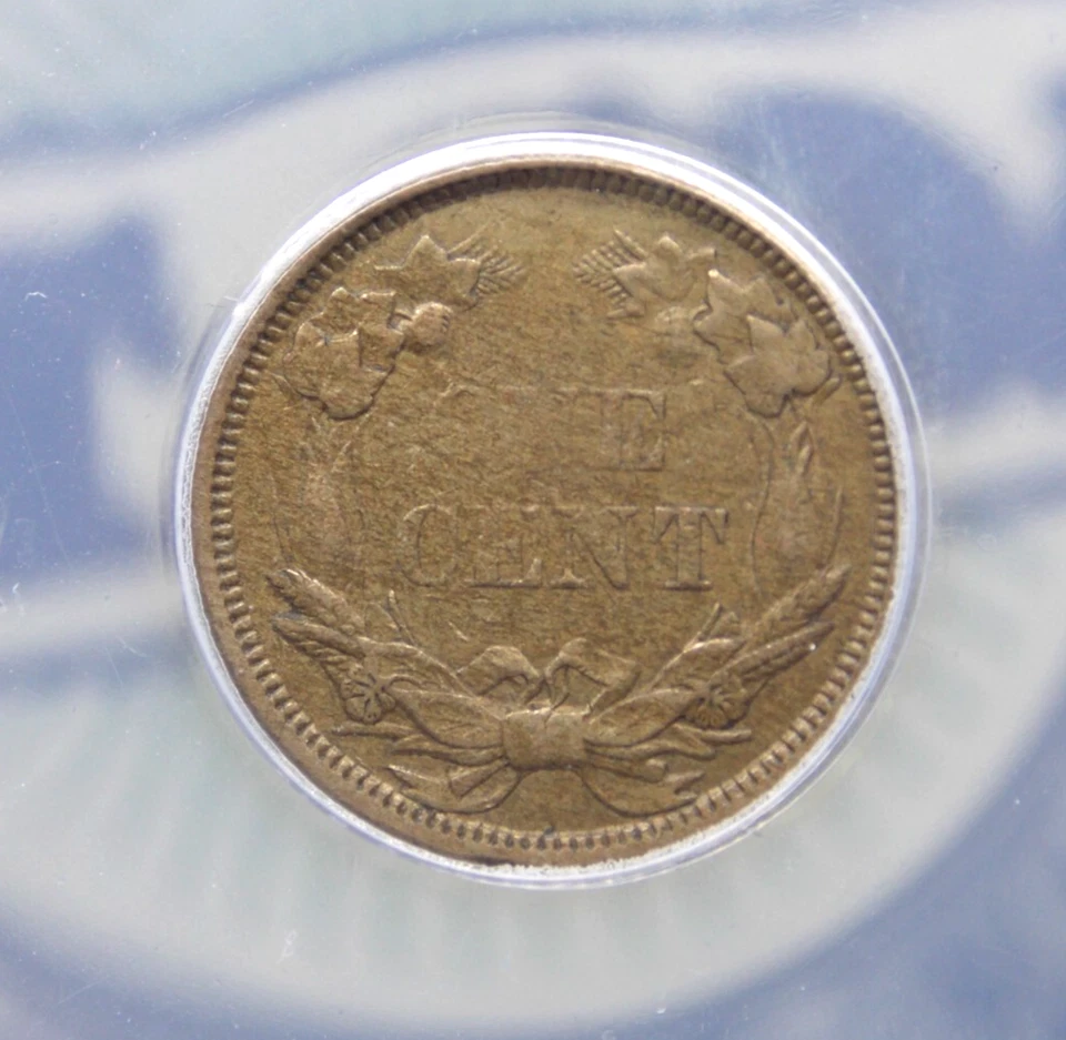 1858 Flying Eagle Cent *SMALL LETTERS* 1c ANACS EF45 #567 XF Extra Fine ECC&C - Image 2 of 4