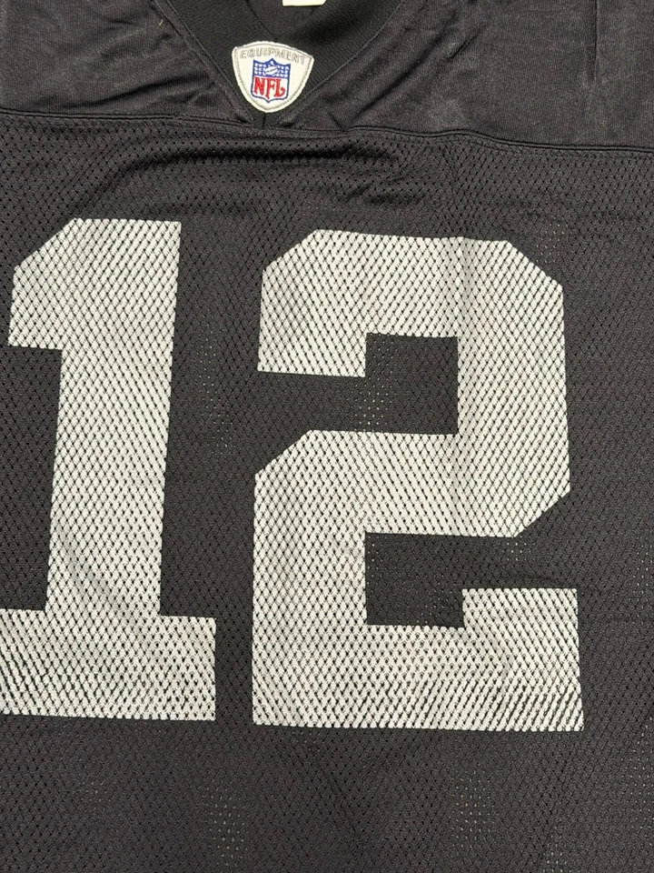 Camiseta deportiva Rich Gannon #12 Oakland Raiders NFL Reebok negra para hombre talla mediana Foto 4 de 4