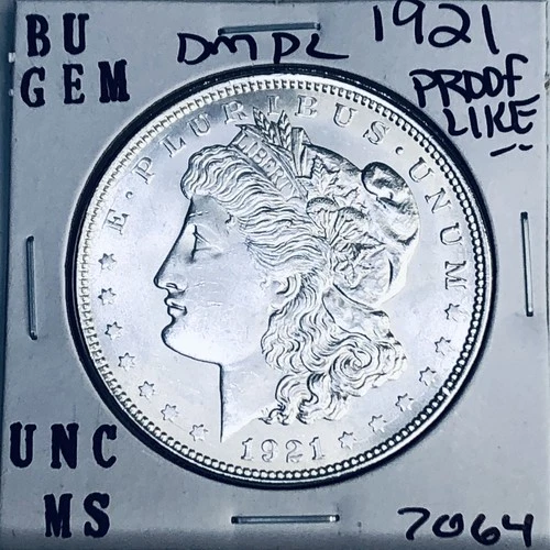 1921 BU GEM MORGAN SILVER DOLLAR UNC MS+++ U.S. MINT RARE COIN 7064
