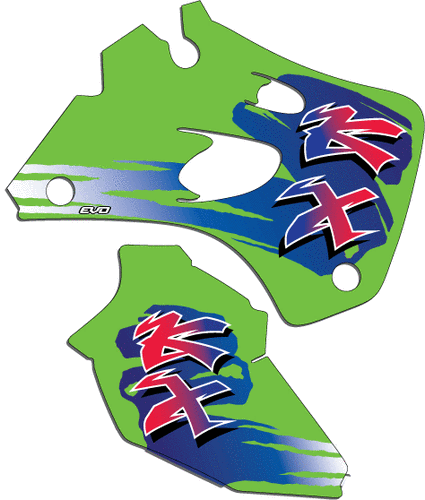 KX 80 KX 100 (92) 1991-1997 Rad Tank Decals Graphics Stickers KX 80 100 - Picture 1 of 1