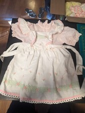 Vintage JC Penny Floral Dress w/Eyelet Trim Short Sleeve Girl's Size 6