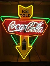 Ice Cold Coca Cola Sold Here 20"x16" Neon Sign Lamp Light With HD Vivid Printing