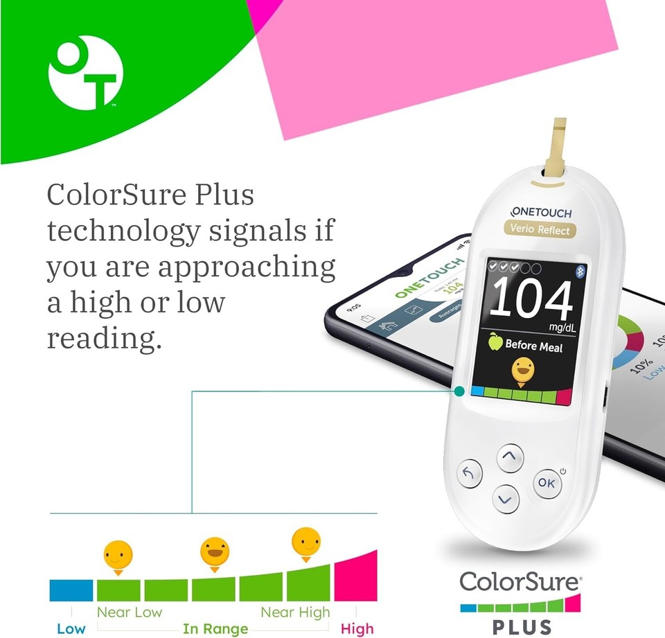 One touch verio reflect meter blood glucose monitoring system ebay