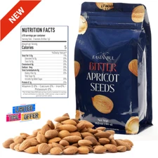 Raw Bitter Apricot Kernel Seeds 100% Natural Gluten-Free Non-GMO Resealable Bag