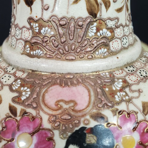 Wunderschöne antike japanische Satsuma Vase 19. Jahrhundert asiatisches Goldporzellan 15 Zoll - Bild 6 von 12