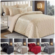 Image of Luxury Crushed Velvet 3 Piece Duvet Cover Set Quilt Cover with Pillow cases