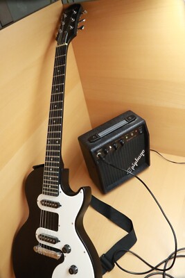 Electric Guitar Epiphone Les Paul SL Black w/ Soft Case & Amplifier ELECTAR 10