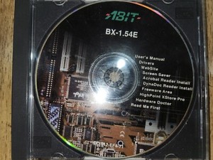 ABIT Motherboard Rev. BX-1.54E Installation Disck CD Disk Only