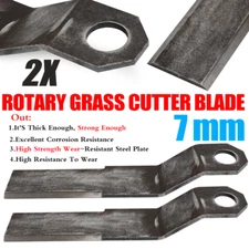 2 x Mild Steel For Mower King Skidsteer Brush Hog Rotary Grass Cutter Blade 7mm