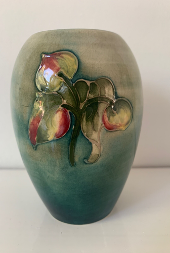 Vintage Early Moorcroft Pottery Vase Dahlia 12cm Tall - Picture 5 of 12