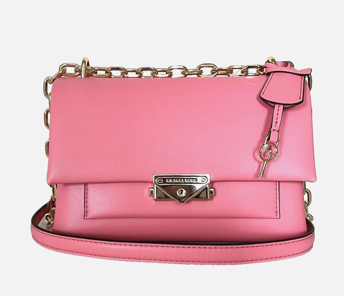 New Michael Kors Cece Medium Flap Shoulder Bag Tea Rose | eBay