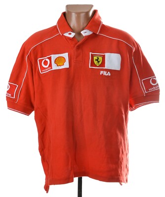 RACING FORMULA SCUDERIA FERRARI 2000'S POLO SHIRT FILA L SCHUMACHER ERA