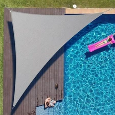 ColourTree Grey Custom Size Triangle Sun Shade Sail Canopy Fabric Outdoor Patio