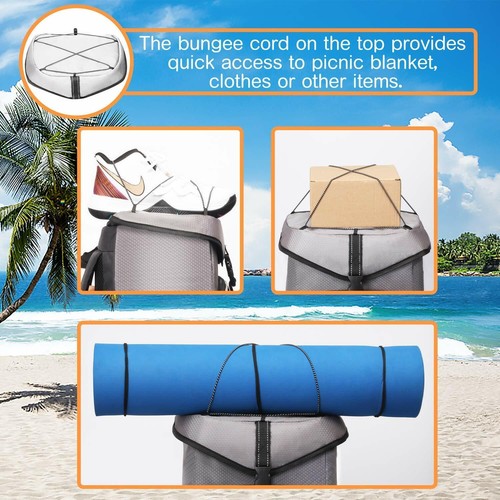 SEEHONOR Insulated Cooler Backpack Leakproof Soft Cooler Bag Lightweight Backpac - Picture 6 of 7