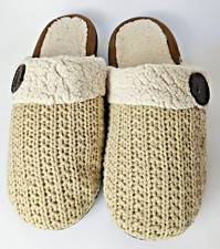NEW Vintage Dearfoams Women  s Tan Slippers Size XL 11-12
