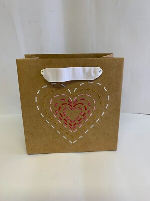 Paperchase New Small Stitched Heart Gift Bag Pack of UK