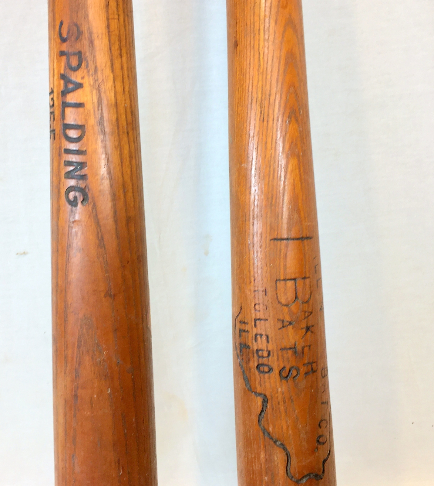 2 SPALDING 1910S 125f MODEL BASEBALL BAT BAKER BATS TOLEDO ILLINOIS eBay
