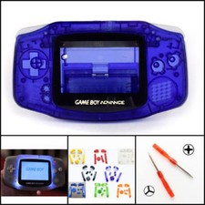 Nintendo Game Boy Advance GBA Front Light Frontlight AGS-001 Full Kit Blue