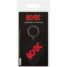 Image of AC/DC logo 2015 PLECTRUM PVC KEYRING KEYCHAIN official merchandise SEALED