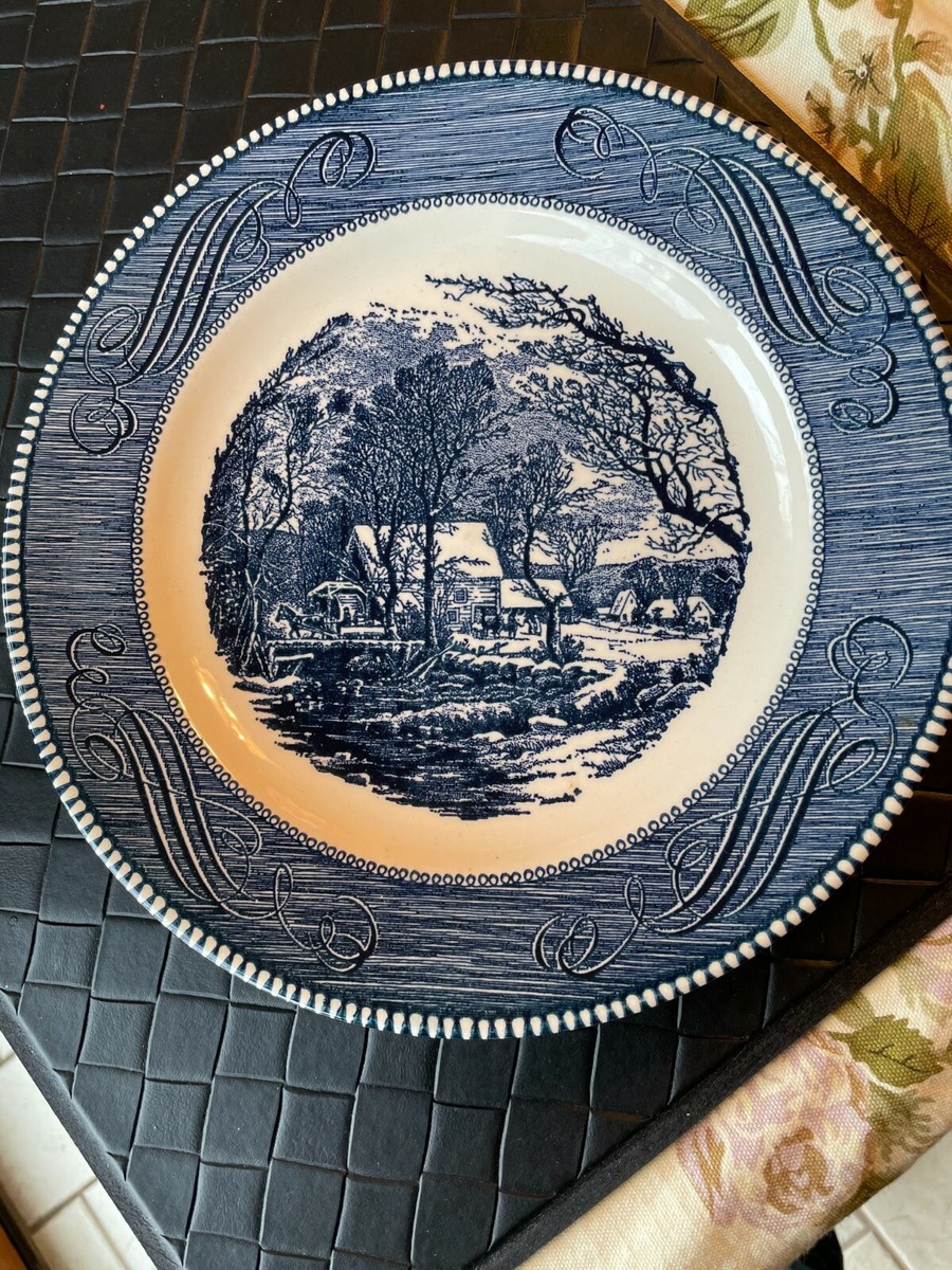 Vintage Currier and Ives Royal China Dinner Plate The Old Grist