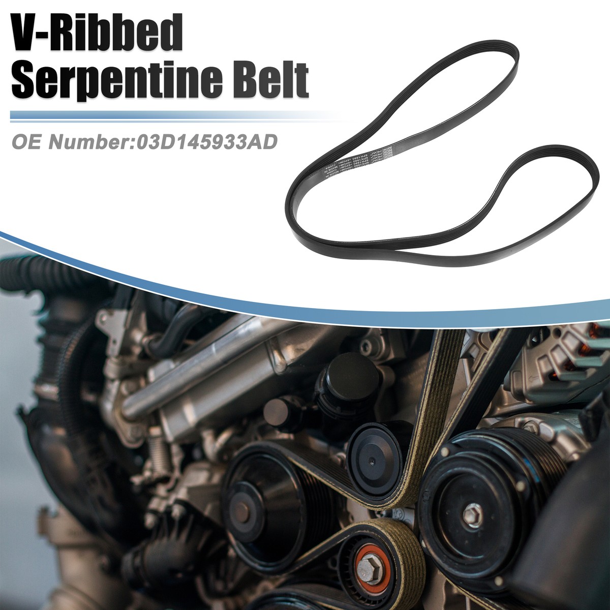 V-Ribbed Serpentine Drive Belt for Toyota Corolla 2003-2008