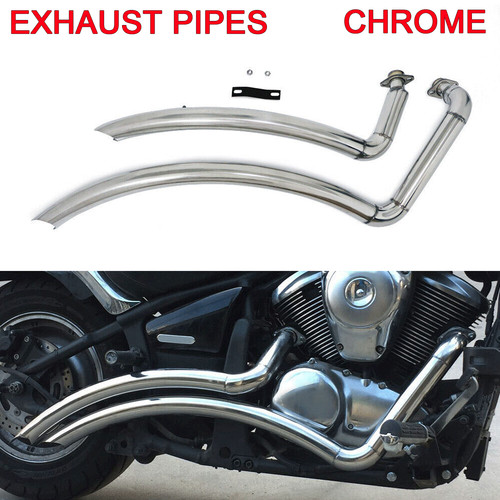 Shortshots Staggered Exhaust Pipes For Kawasaki Vulcan 900 Custom VN900 Classic