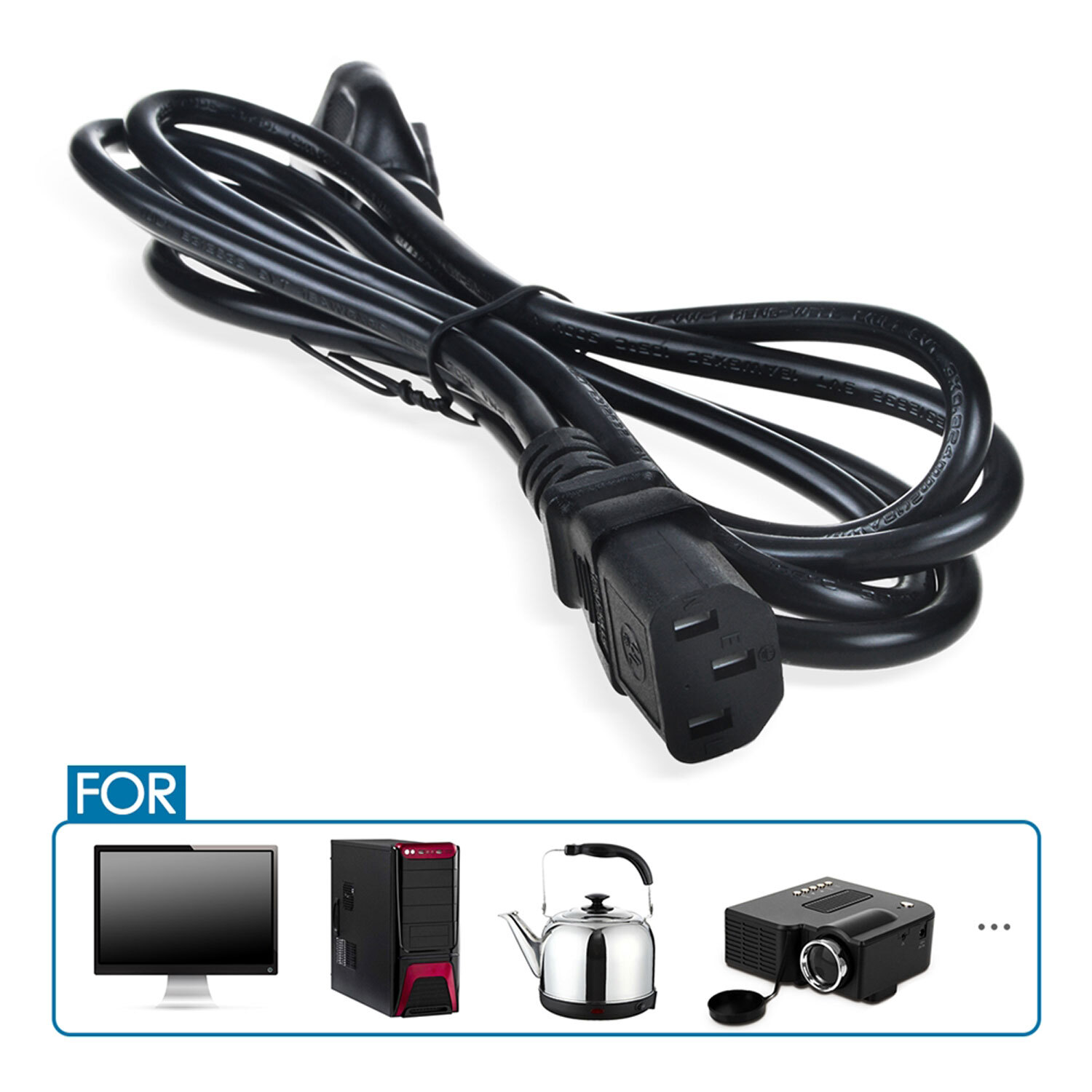 UL 6ft Power Cord For DJ-Tech iScratch 201 Pro DJ Controller CD USB Multi-Player